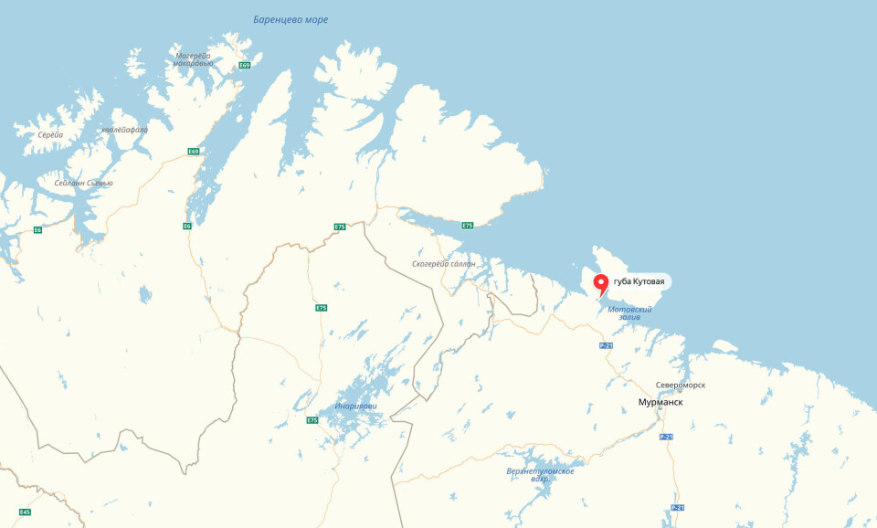 The Motovsky Bay is located by the Sredny Peninsula, Kola Peninsula