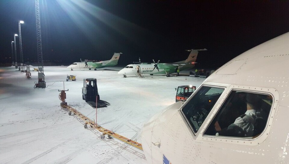 Kirkenes airport in Norway's northeast. Pilots here have never experienced more GPS jamming than this November and December. Photo: Thomas Nilsen