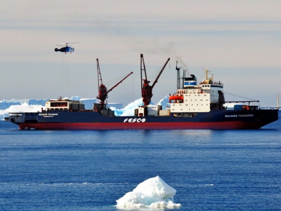 The «Vasily Golovnin» is one of few ships still in operation of the icebreaking vessels Project 10620. Photo: Fesco