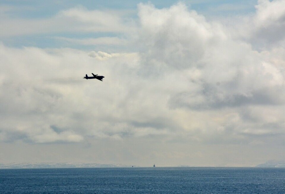 Northern Fleet aircraft over Barents Sea. Photo: Atle Staalesen