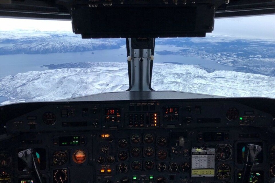 Northern Norway seen from cockpit. Photo: Private