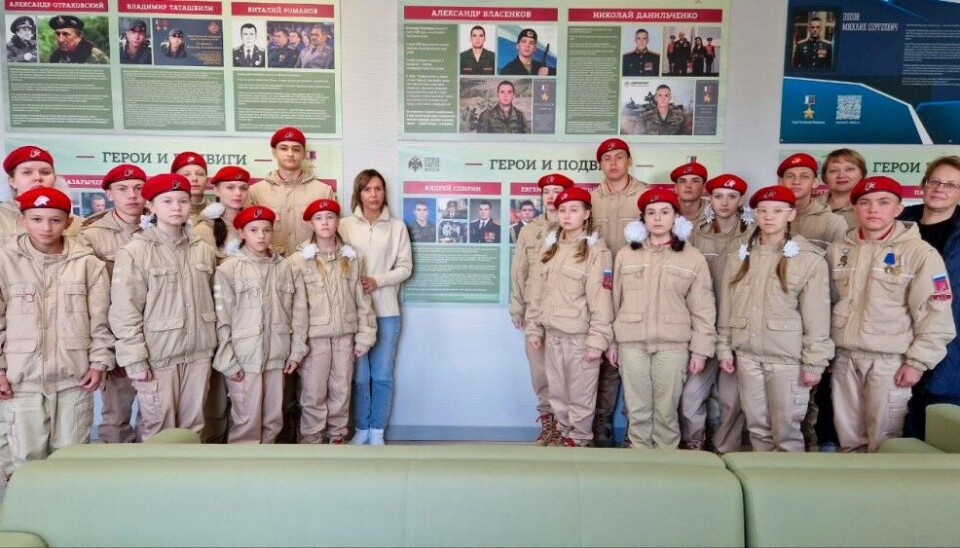 Local members of Russia's Youth Army (Yunarmiya) mark start of the school year in Pechenga, the home town of the 200th Motorized Infantry Brigade. Photo: local social media
