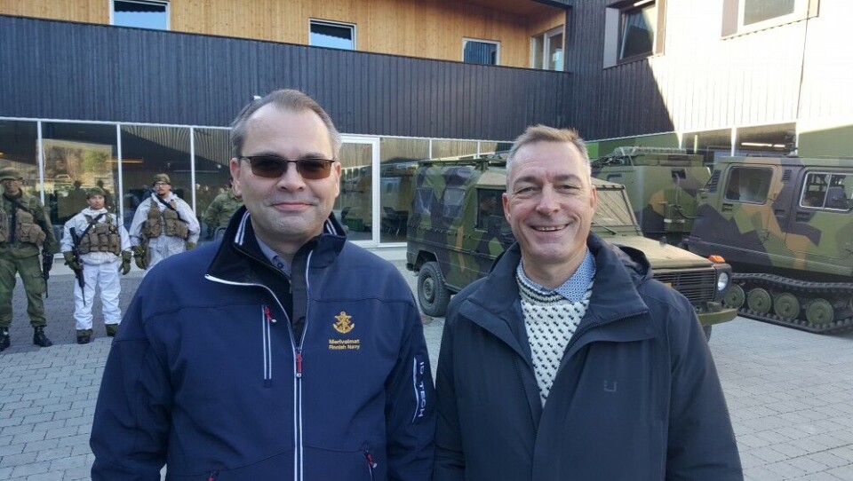 Defense Ministers Jussi Niinistö (left) and Frank Bakke-Jensen. Photo: Thomas Nilsen