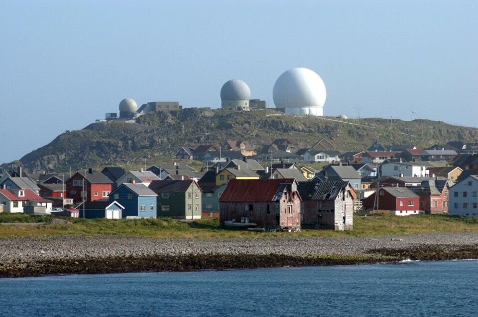 The military surveillance radars in Vardø, Norway. Photo: Thomas Nilsen