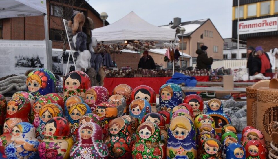 Russian street market in Kirkenes, Norway. Photo: Thomas Nilsen