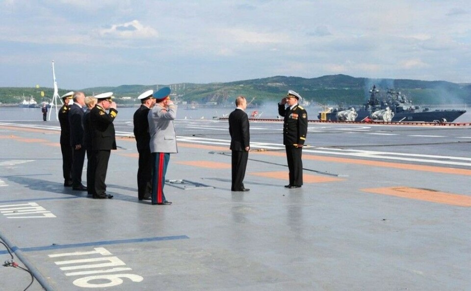Vladimir Putin pays visit to Northern Fleet headquarters Severomorsk in 2014. Photo: Kremlin.ru