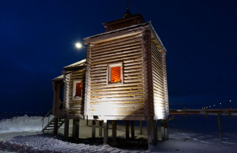 Nagurskoye Military Complex on Franz Josef Land has its own Orthodox church; the world's northernmost. Photo: Russian Ministry of Defense