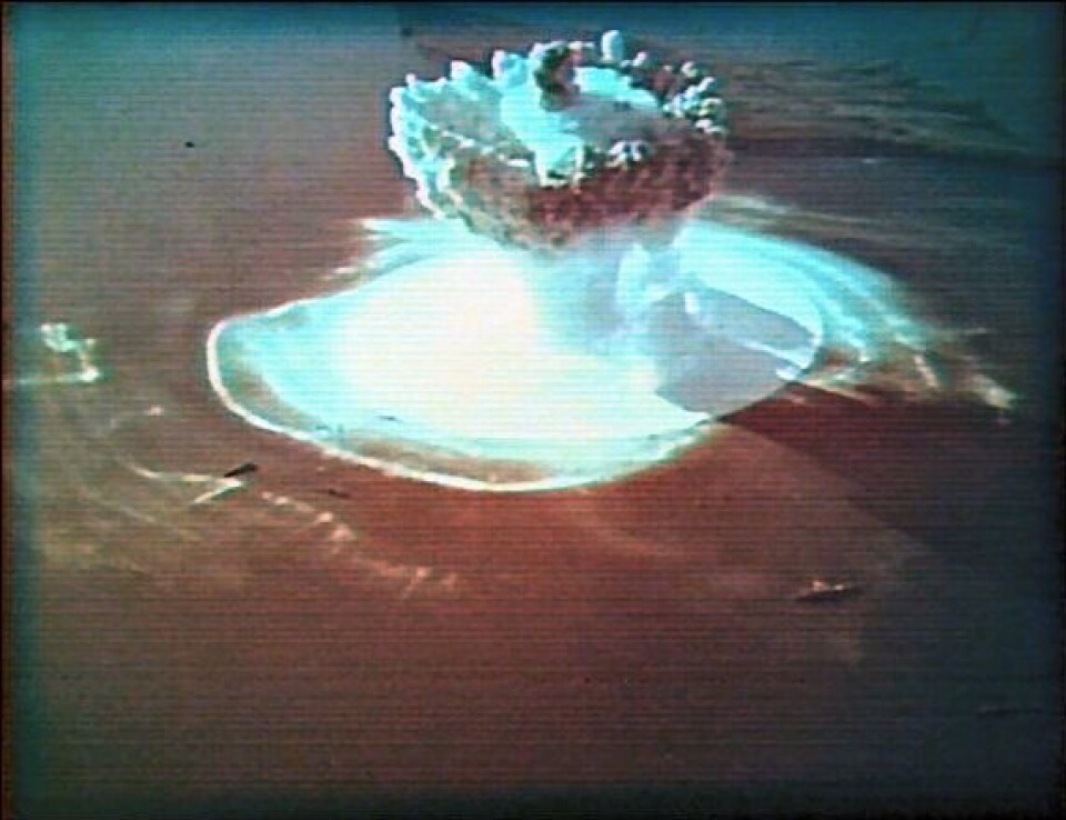 Nuclear torpedo explosion in Novaya Zemlya.