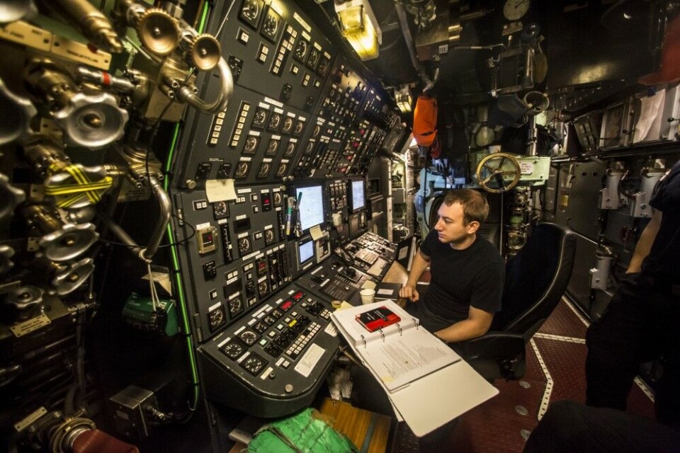 From inside the Norwegian submarine KNM Utvær. Photo: Olav Stendal / Norwegian Defence