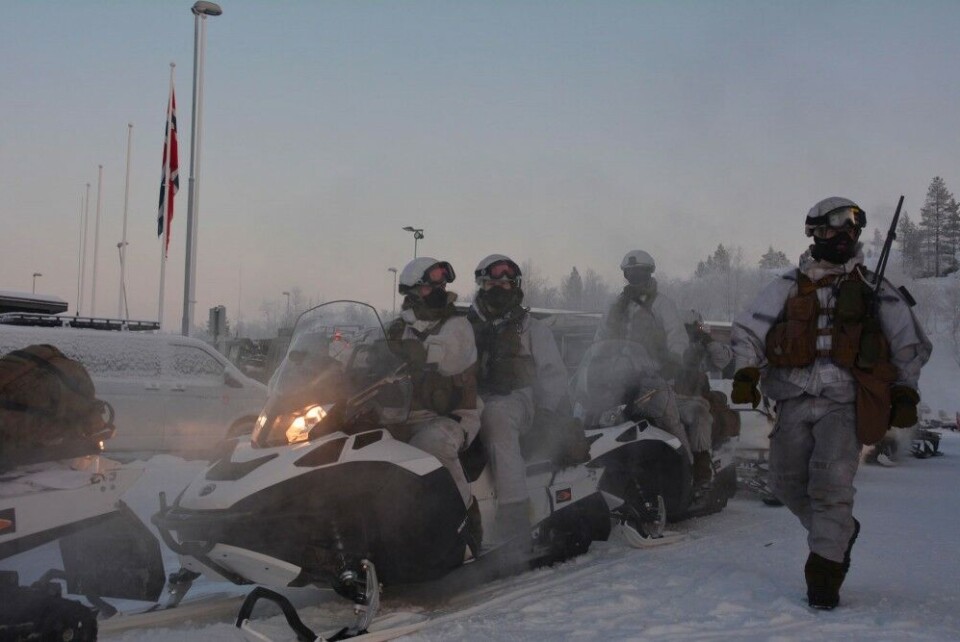 Norwegian soldiers based near the border to Russia. Photo: Atle Staalesen
