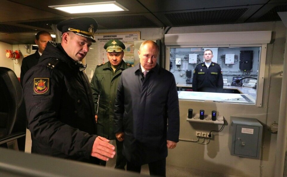 Vladimir Putin pays a visit to his Navy's new corvette, the 'Gremyashchii'. Photo: Kremlin.ru