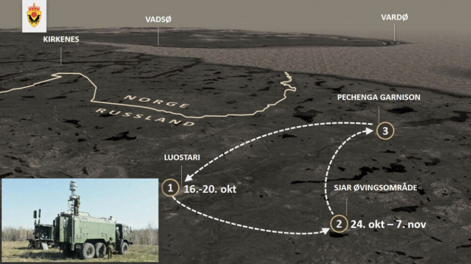 Map-illustration: Norwegian Intelligence Service