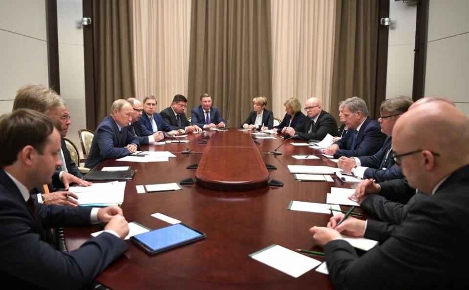 Russian and Finnish delegations in Sochi. Photo: Kremlin.ru