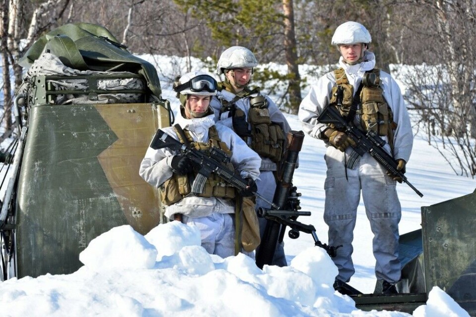 Soldiers at Porsangermoen camp, northern Norway. Photo: Thomas Nilsen