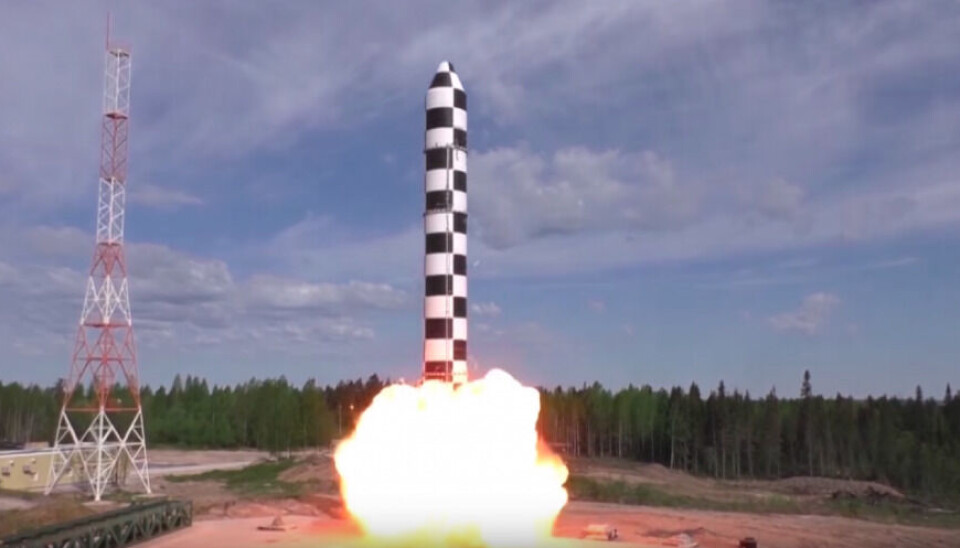 The Sarmat missile test-site in Plesetsk during a previous test. Photo: Russian Defense Ministry / Youtube / Screenshot