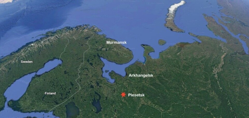 Plesetsk in Arkhangelsk region. Map: Google / The Barents Observer