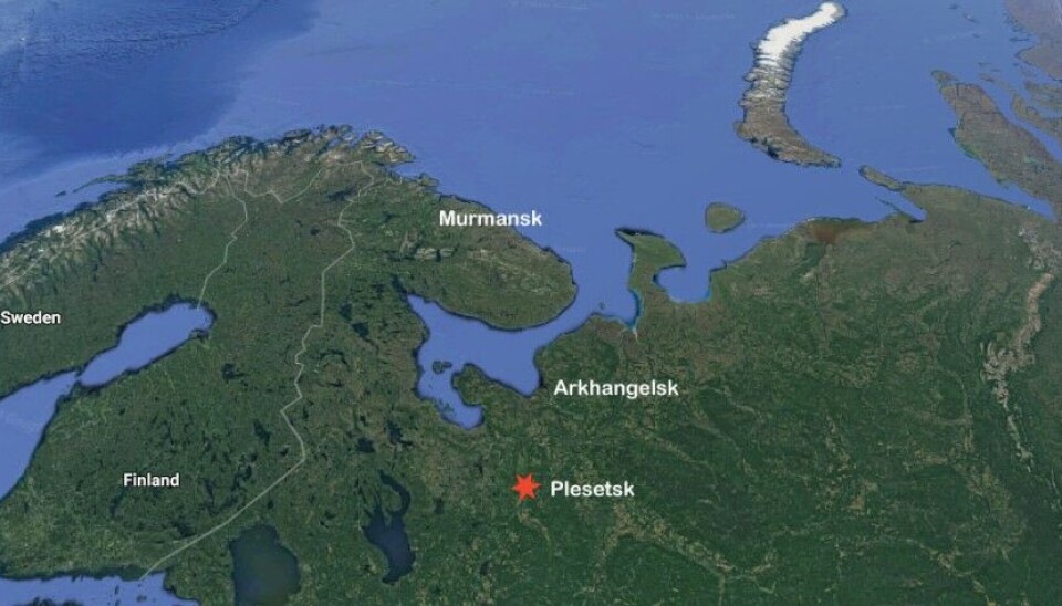Plesetsk in Arkhangelsk region. Map: Google / The Barents Observer