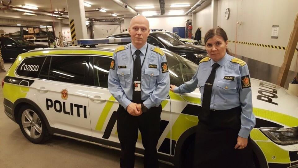 Chief of Police in Finnmark Ellen Katrine Hætta and Deputy Chief of Police Trond Eirik Nilsen. Photo: Thomas Nilsen