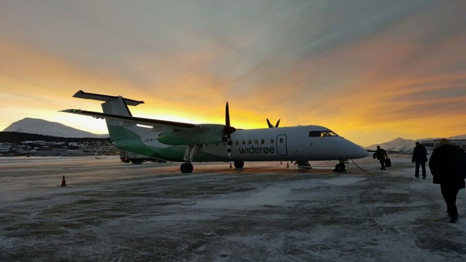 Tromsø airport is a hub for smaller planes flying the network in northernmost Norway. Photo: Thomas Nilsen