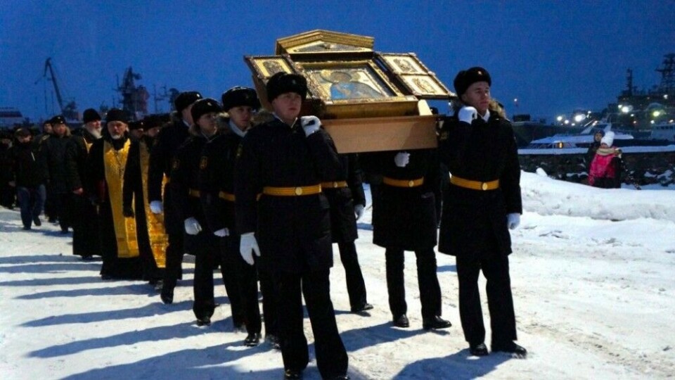 Sacred procession with Navy icon in Severomorsk. Photo: mil.ru