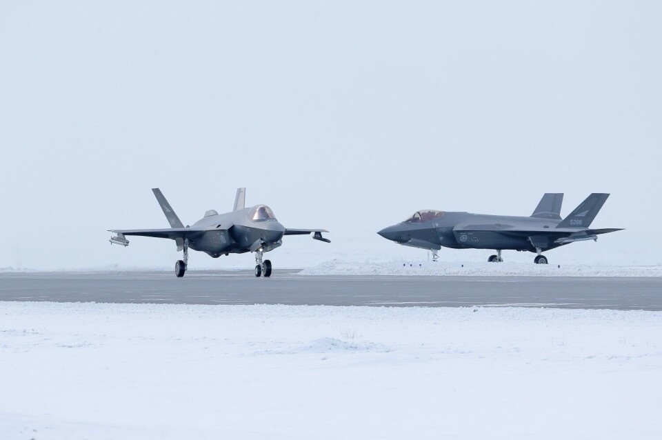 F-35 jets at Keflavik Air Base, Iceland. Photo: Torbjørn Kjosvold / Forsvaret