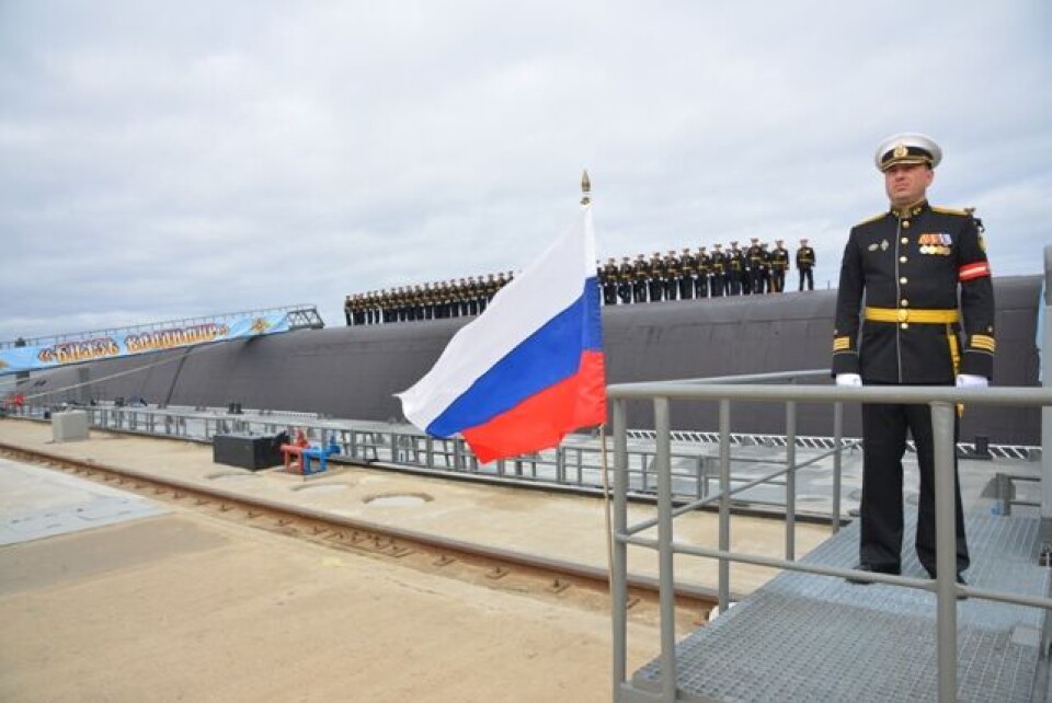 The official flag ceremony for “Knyaz Vladimir” took place in Severodvinsk on June 12. Photo: M. Vorkunkov / Sevmash
