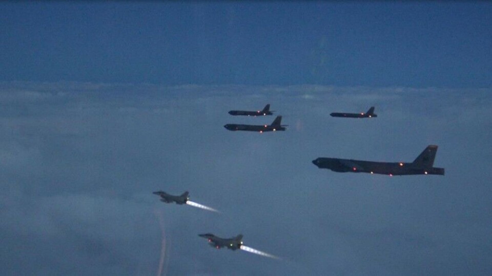 August 21, 2020 outside the coast of Norway. Photo: Norwegian Air Force