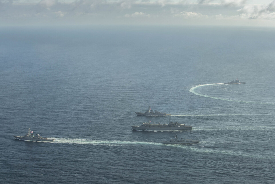 Four U.S. Navy and one British warships participated in the first NATO voyage to the Barents Sea since the 1980ies. Photo: Dan Rosenbaum, HMS Kent