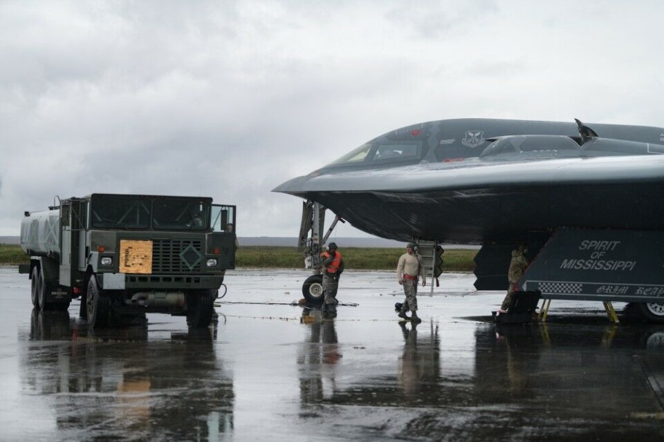 On August 28th, a B-2 made a hot-pit refueling at Keflavik Air Base. Hot-pit refueling is a method of refueling an aircraft without shutting down the engines. This is the B-2s first time landing in Iceland. (U.S. Air Force photo by Senior Airman Thomas Barley)
