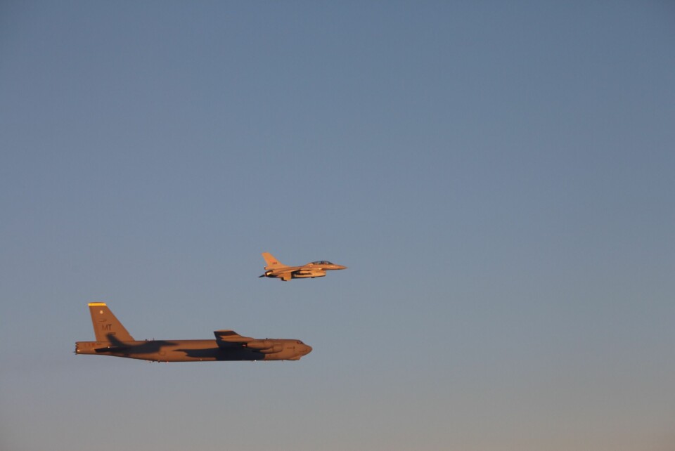 In the airspace over northern Norway. Photo: Norwegian Air Force