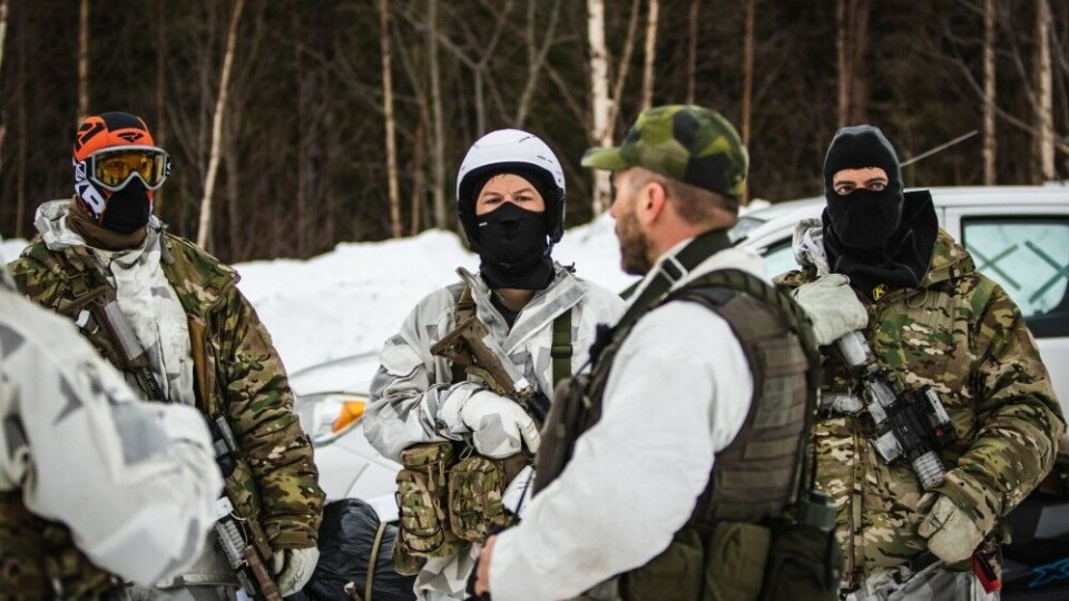 U.S. Special Forces group in joint training with Swedish soldiers. Photo: David Carr / The Swedish Armed Forces
