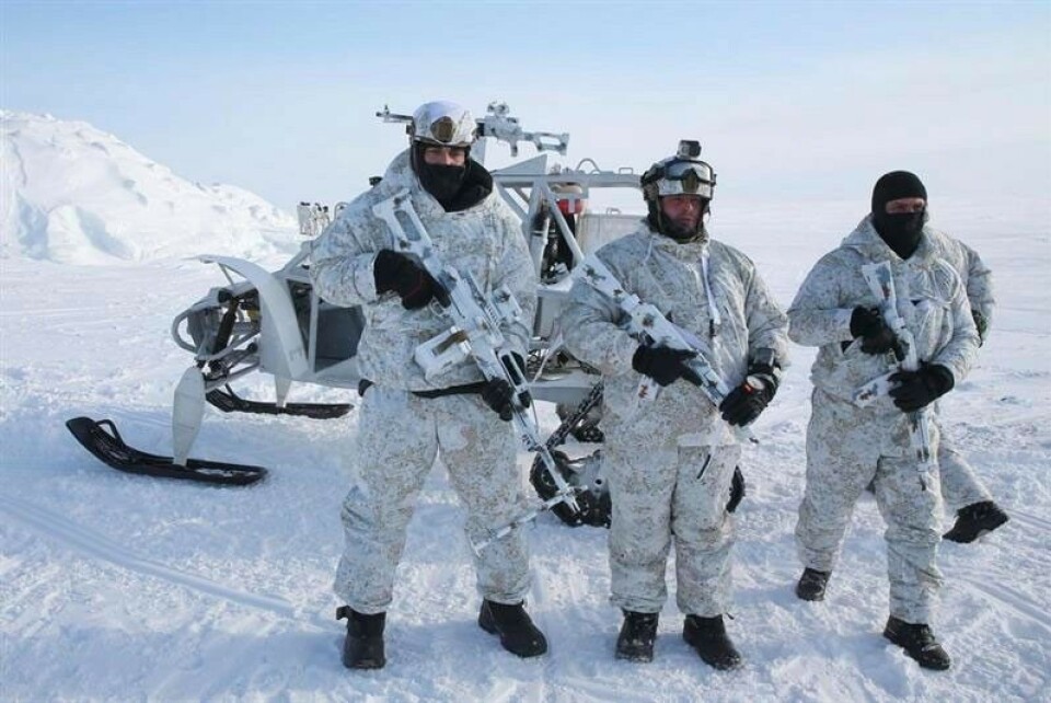 Chechen soldiers in the Arctic. Photo: Rosgvardia