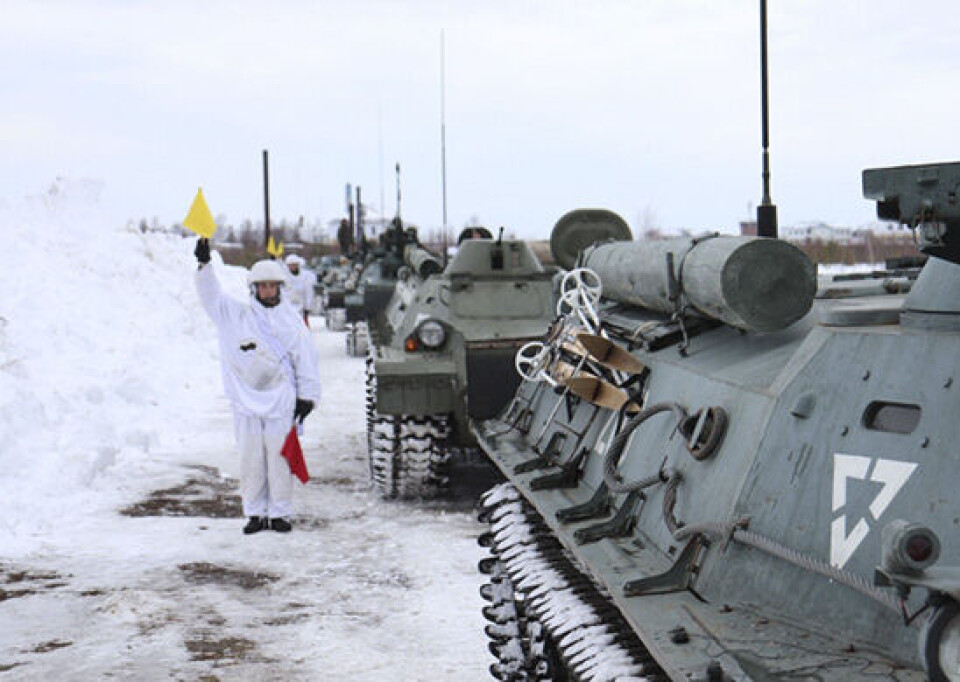 As part of the exercise, marine corps units are on combat readiness on the Kola Peninsula. Photo: Northern Fleet press service