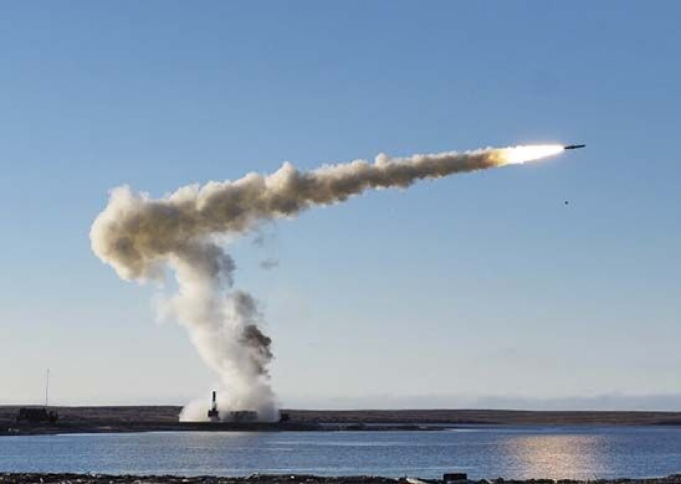 Bastion coastal defense system launching from Aleksandr Island on Franz Josef Land. Photo: Press service of the Northern Fleet