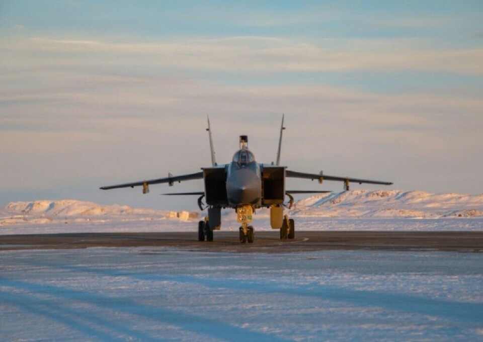 MiG-31MB ready for takeoff. Photo: Northern Fleet