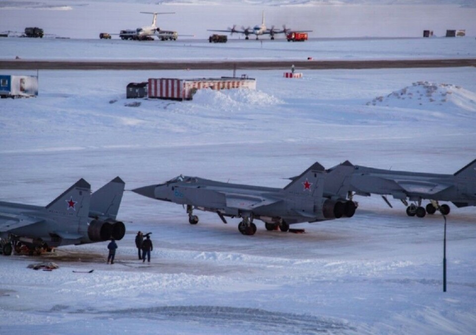 MiG-31BM at Novaya Zemlya. Photo: Northern Fleet