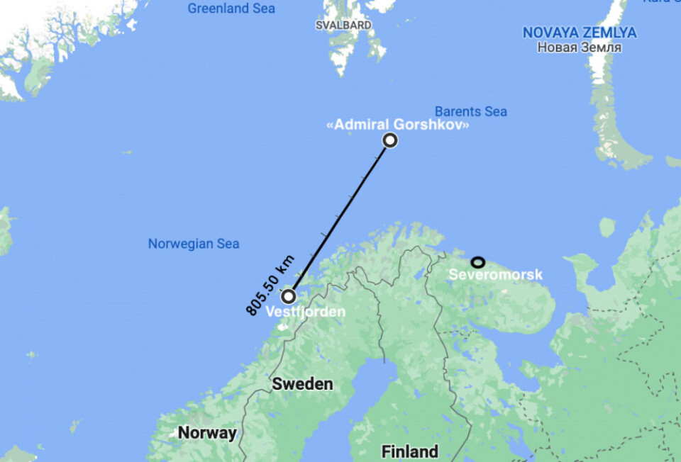 Map: Barents Observer / Google maps
