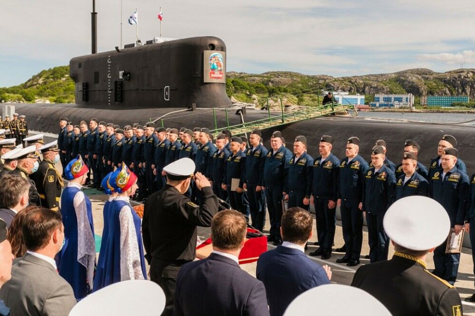 Welcoming ceremony for the “Knyaz Vladimir” in Gadzhievo. Photo: gov-murman.ru