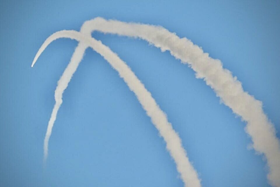 Surface-to-air missiles launched from the frigate. Photo: German navy