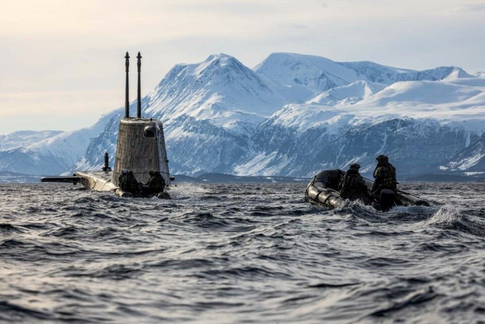 Cold Response 22 is NATO’s largest Arctic exercise in decades. The British submarine is one of many vessels and about 35,000 soldiers from 28 countries taking part. Photo: Royal Navy