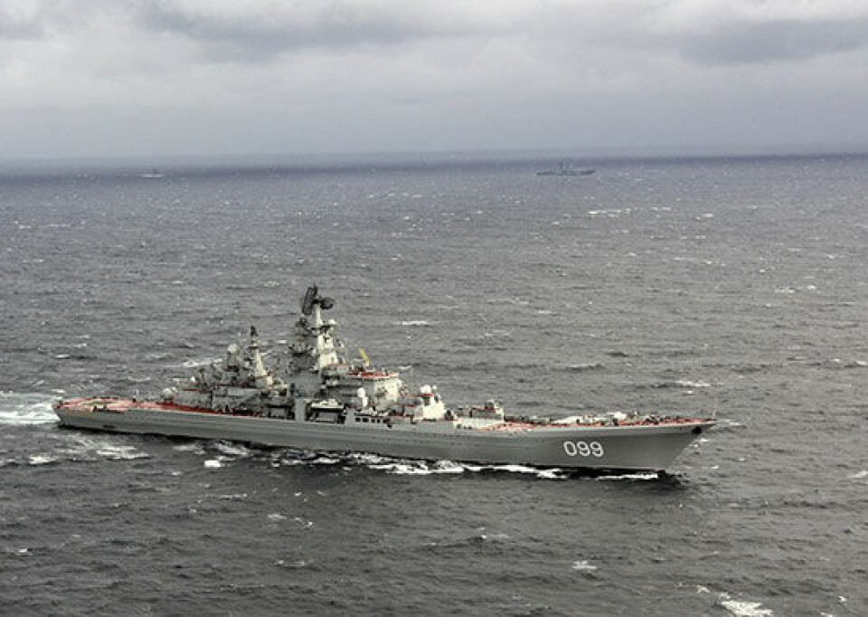 Battle cruiser Pyotr Velikiy is one of the 20 naval vessels participating in Barents Sea drills. Photo: mil.ru