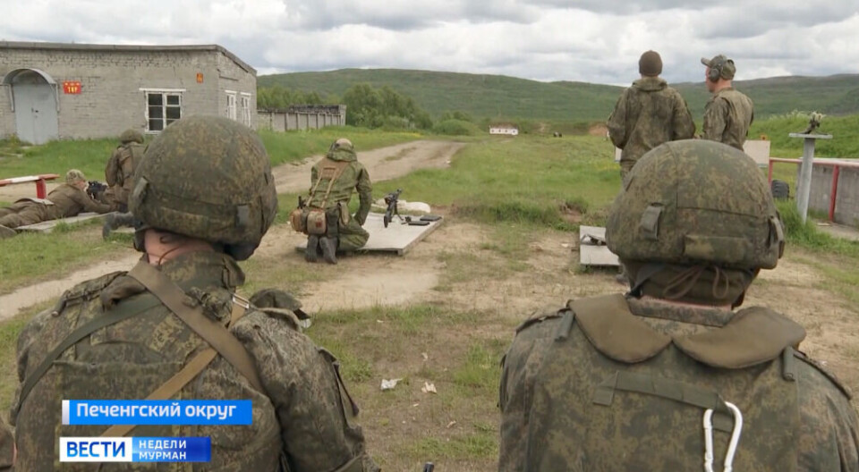 The soldiers are now practicing tactical warfare at a training ground near the military village 19 km. Soon, they will all be on the battlefields in Ukraine. Screenshot from Vesti / GTRK Murman