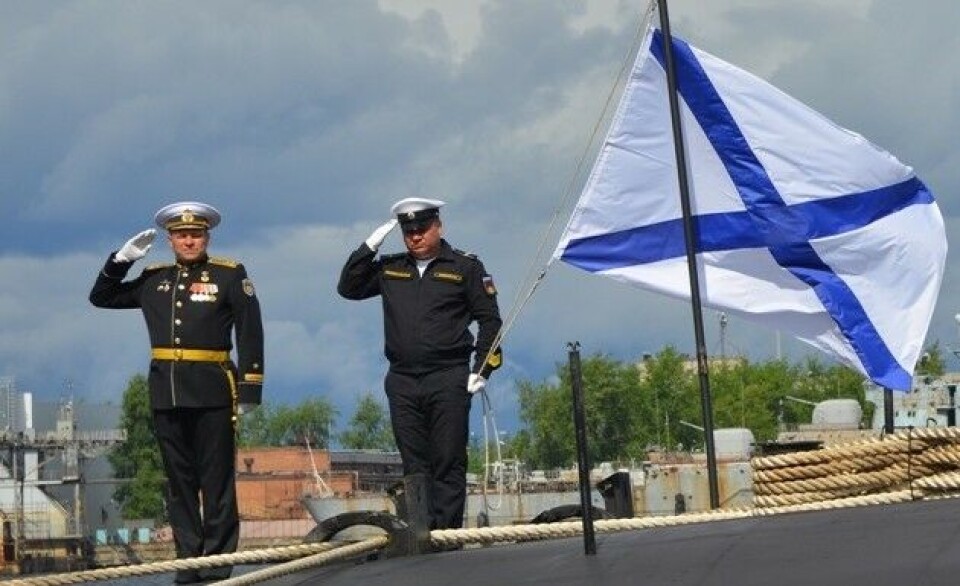 A solemn flag-raising ceremony was held in Severodvinsk on Friday, July 8th, attended by Commander of the Russian Navy, Admiral Nikolai Evmenov. Photo: Sevmash