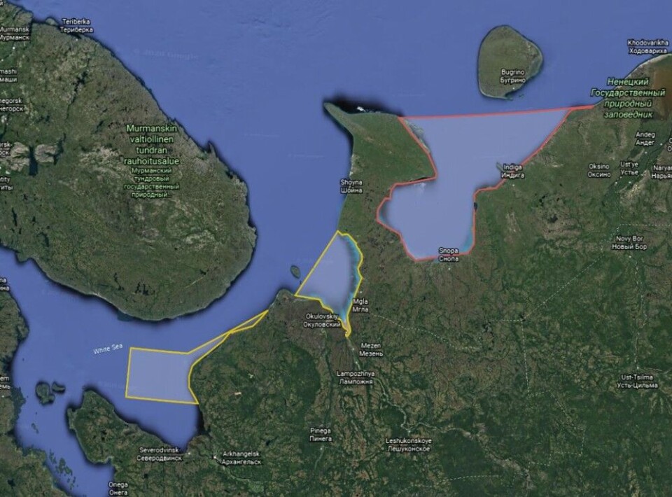 The coordinates for the closed-off areas for the announced missile firing. Map by @MatchlessMan410