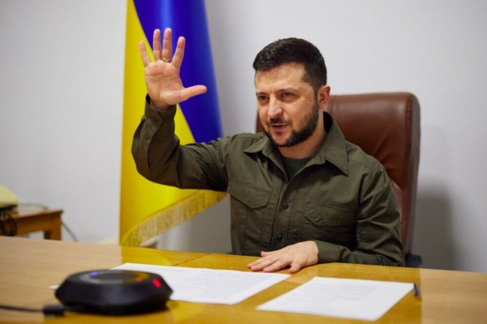 President Volodymyr Zelensky speaks to the Norwegian Parliament, the Storting. Photo: president.gov.ua