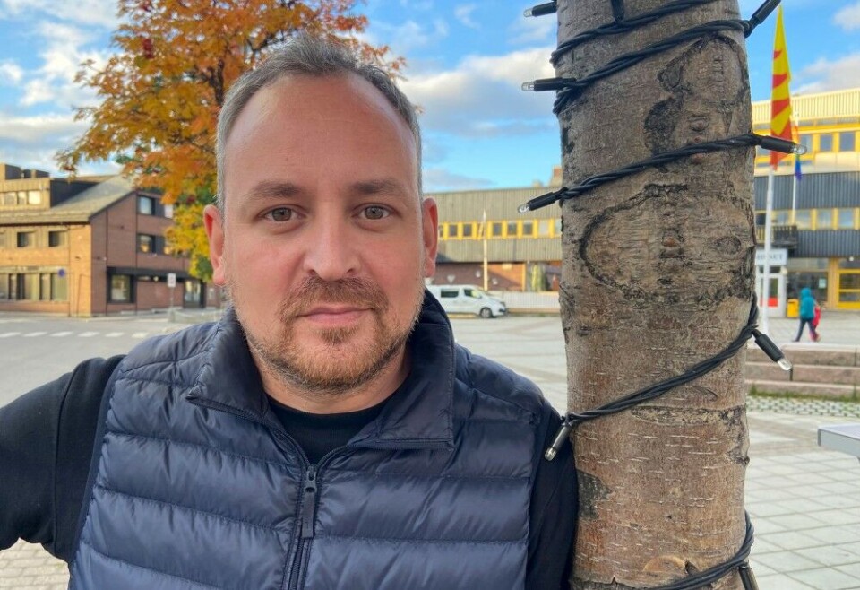 The Barents Observer talked with Vladimir Prokushev downtown Kirkenes shorty after he crossed the border from Russia. Photo: Thomas Nilsen