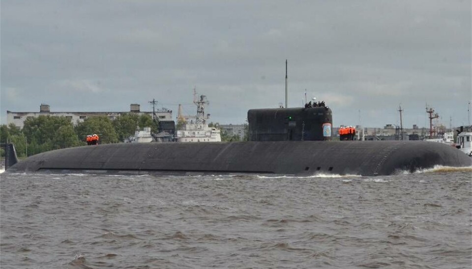 The Belgorod sailing out from the shipyard in Severodvinsk for sea-trials in 2021. The vessel is built on the hull of what in the 1990s was supposed to become an Oscar-II class submarine. Photo: Sevmash