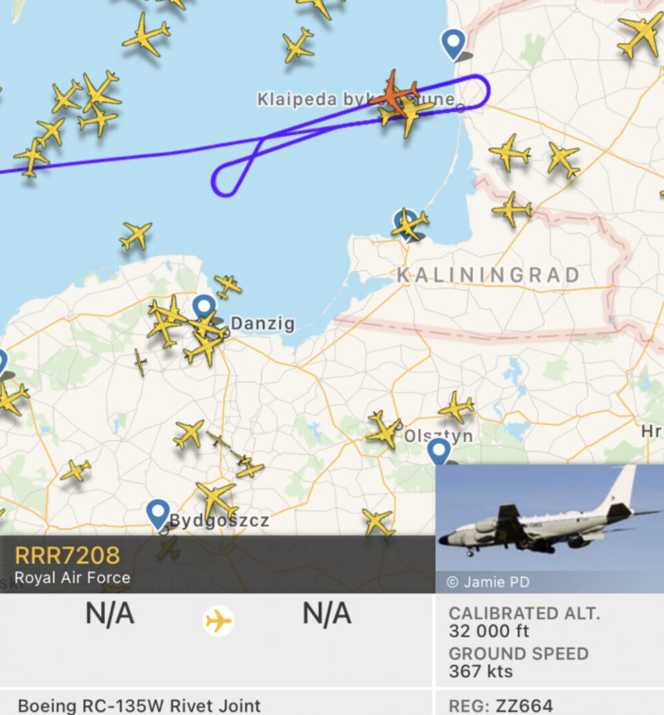 Screenshot from FlightRadar24