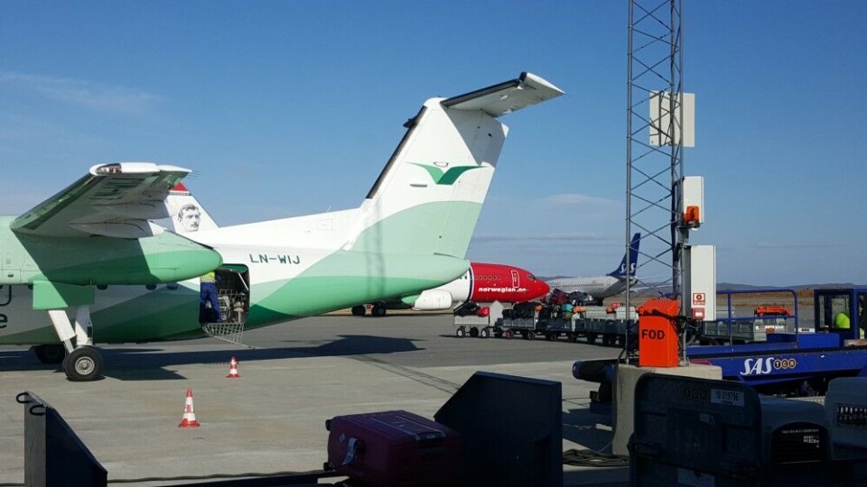 Widerøe, SAS and Norwegian all have daily flights to Kirkenes airport near Norway’s border with Russia in the north. Photo: Thomas Nilsen