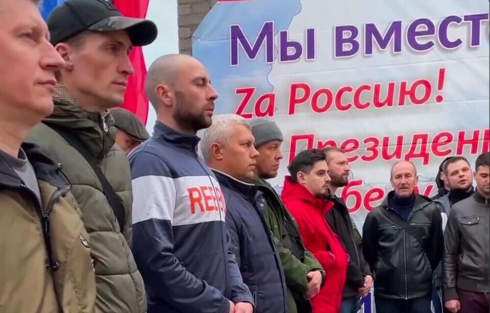 Mobilization in Murmansk. Screenshot of video from Chibis on Telegram
